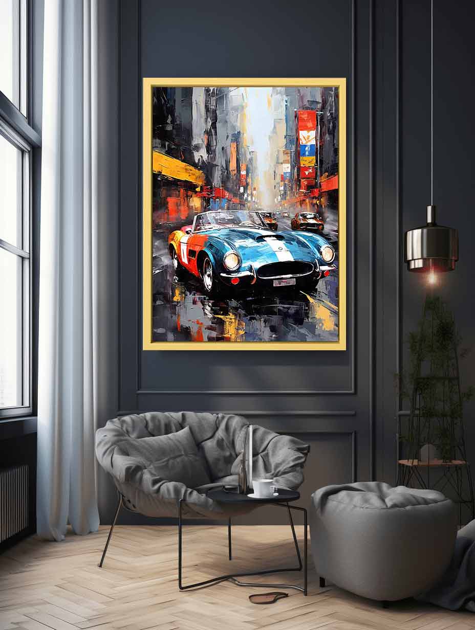 New York Street Car  Canvas Art Print-1
