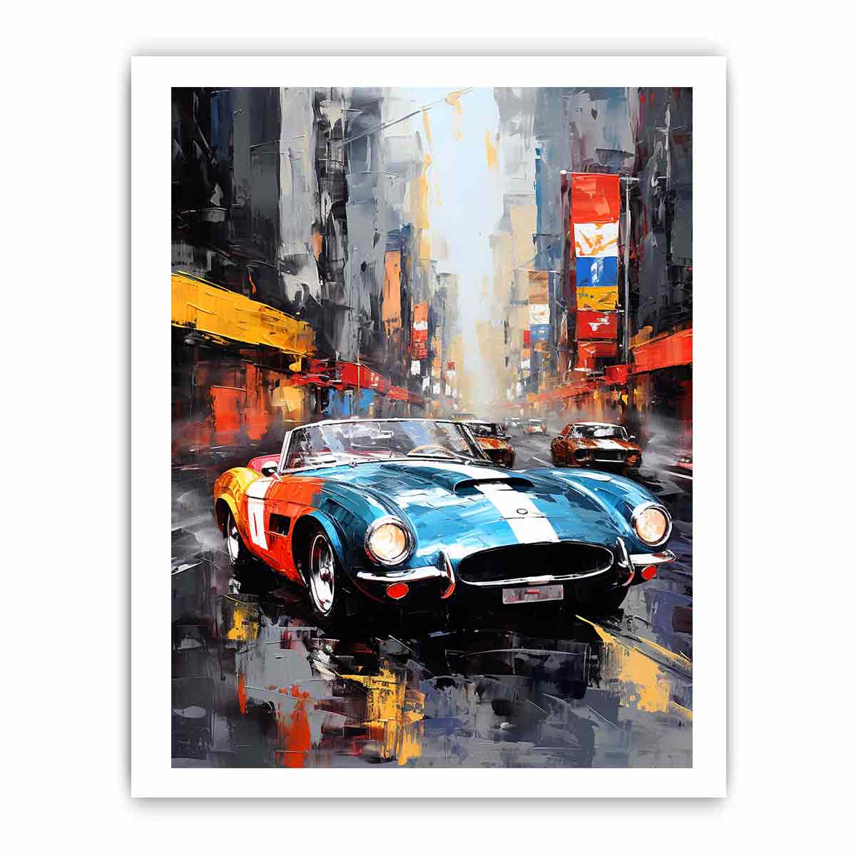 New York Street Car  Canvas Art Print-8