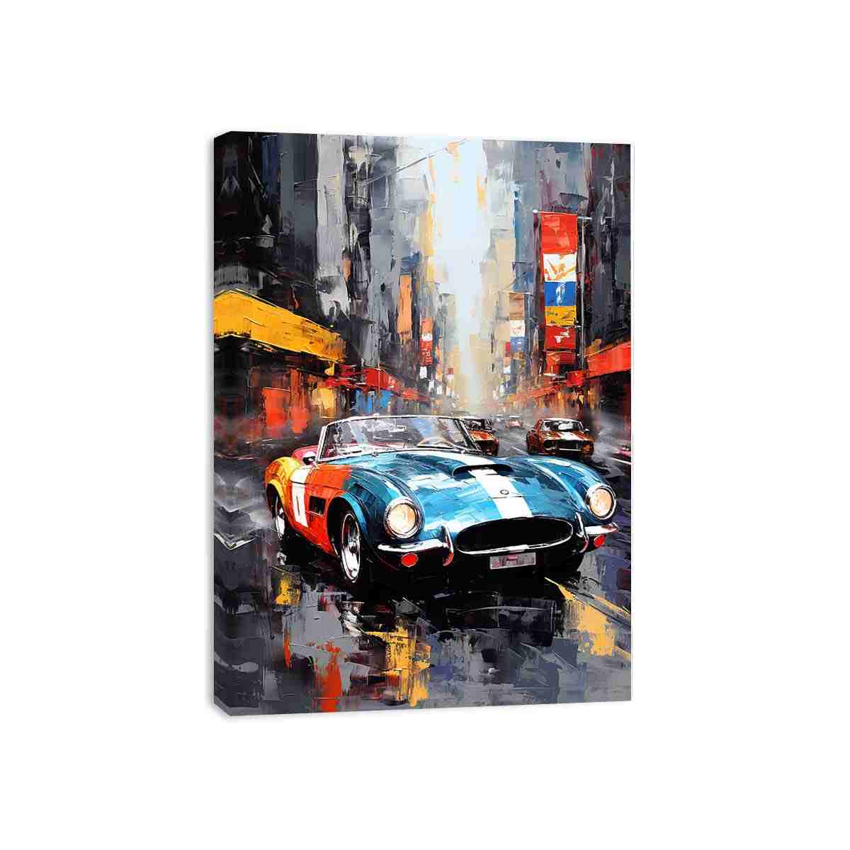 New York Street Car  Canvas Art Print-3