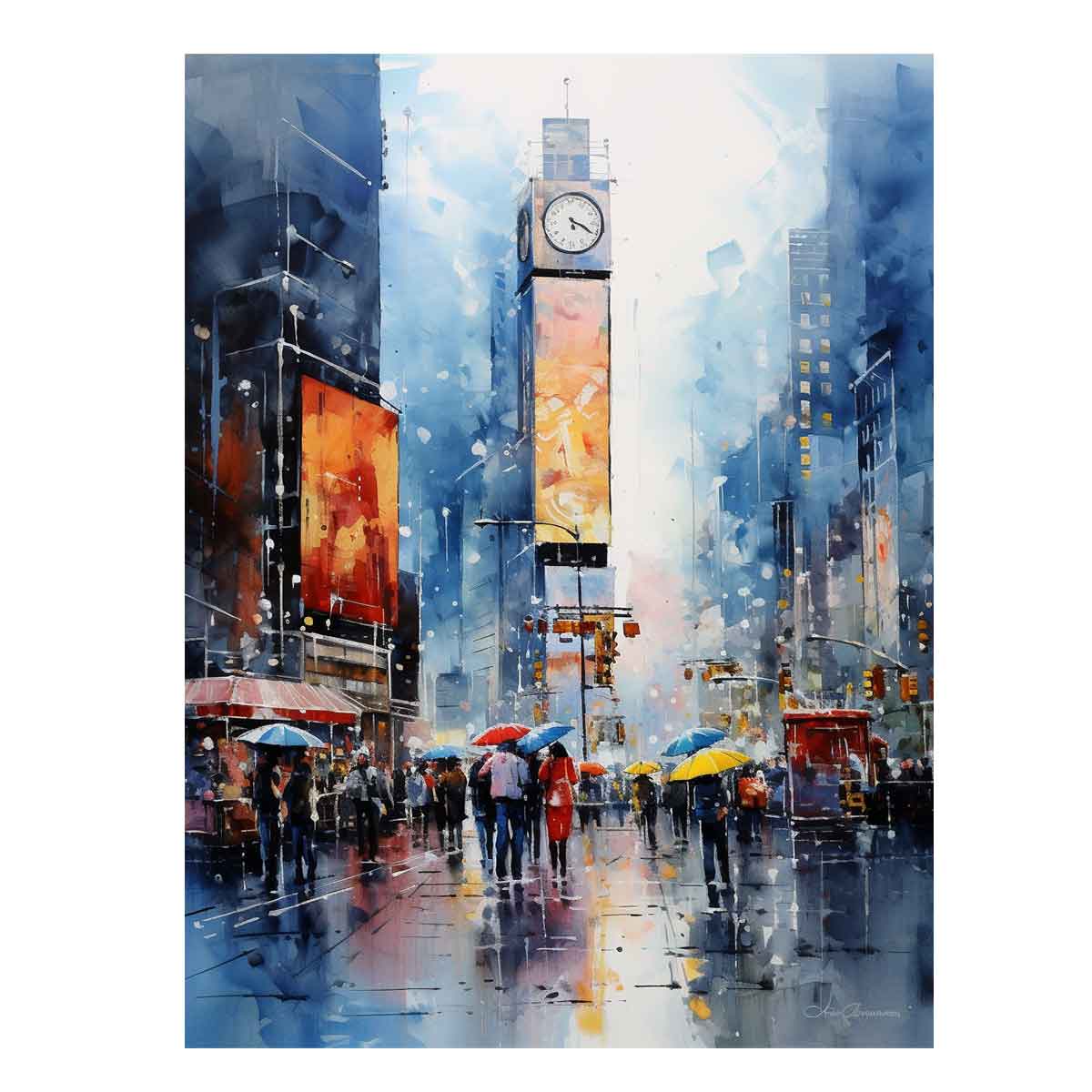 Times Square  Canvas Art Print-0