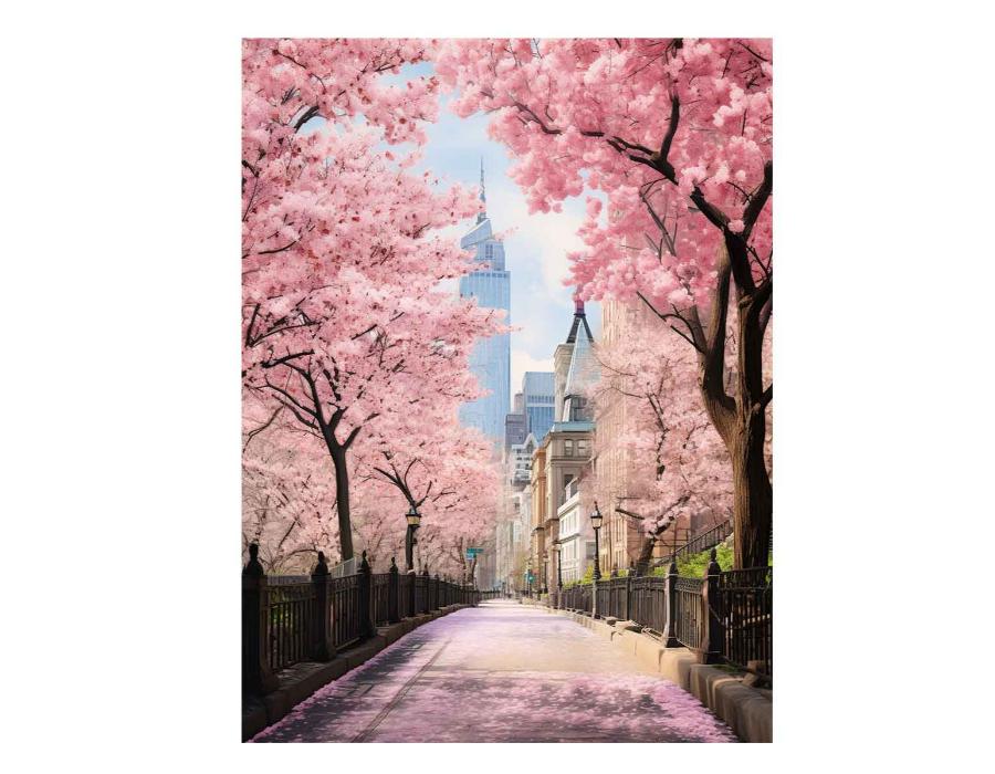 New York Spring Art Canvas Art Print-0