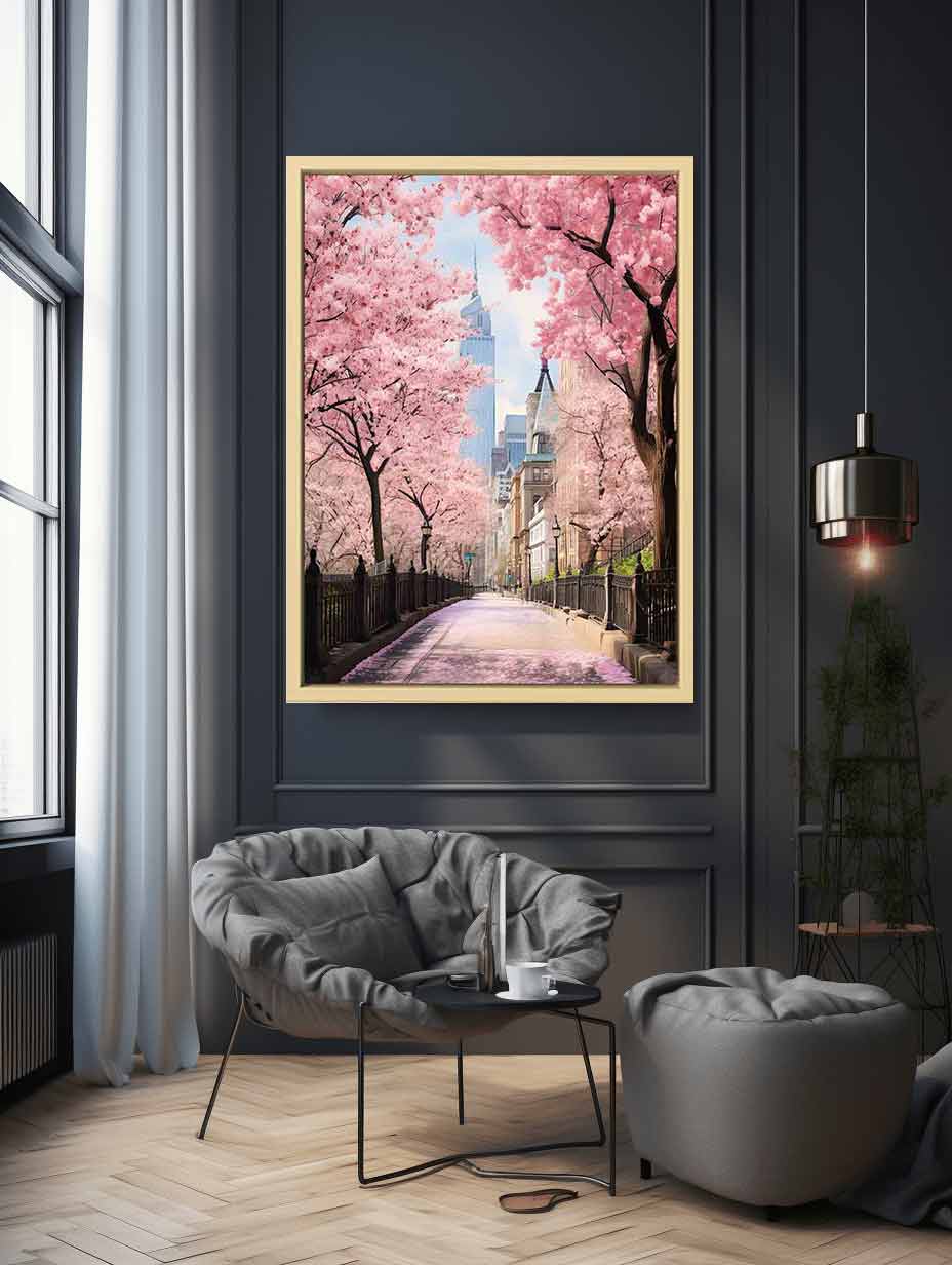 New York Spring Art Canvas Art Print-1
