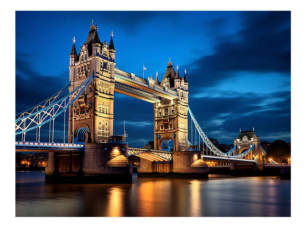 London Bridge Art Canvas Art  Print Poster-0