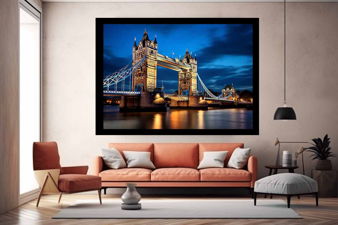 London Bridge Art Canvas Art  Print Poster-1