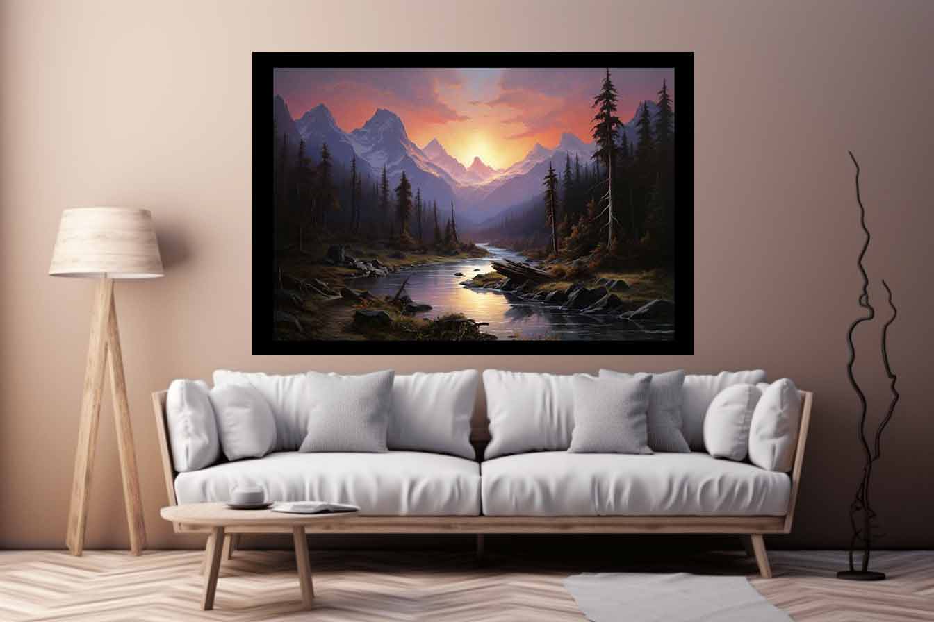 Sunrise Landscape  Canvas Art Print-2