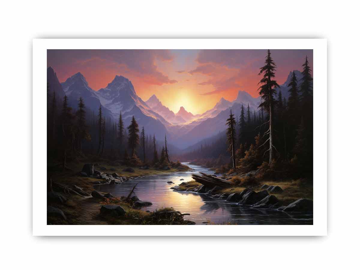 Sunrise Landscape  Canvas Art Print-8