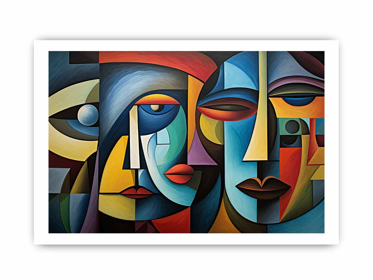 Cubism Owmen at breakfast table artwork-8