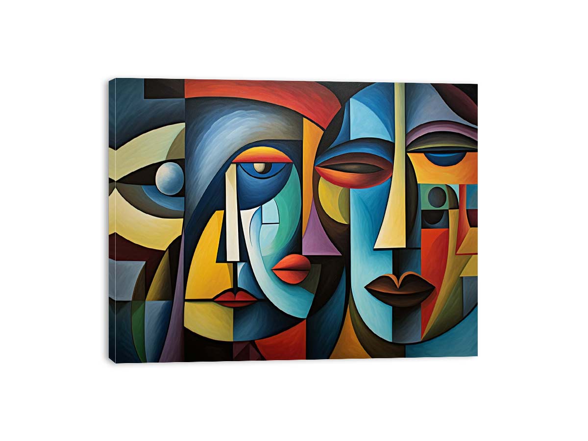 Cubism Owmen at breakfast table artwork-3