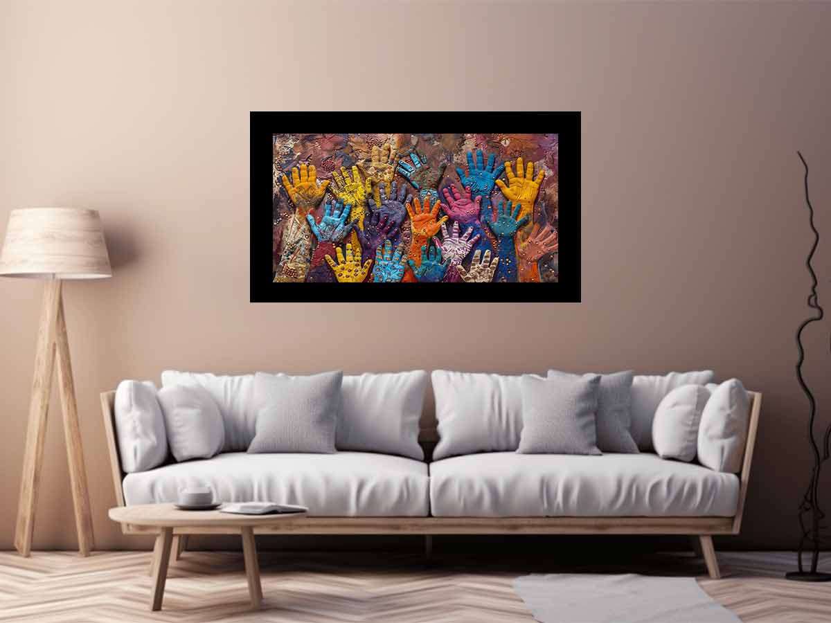 Aboriginal Hands Canvas Art Print-2