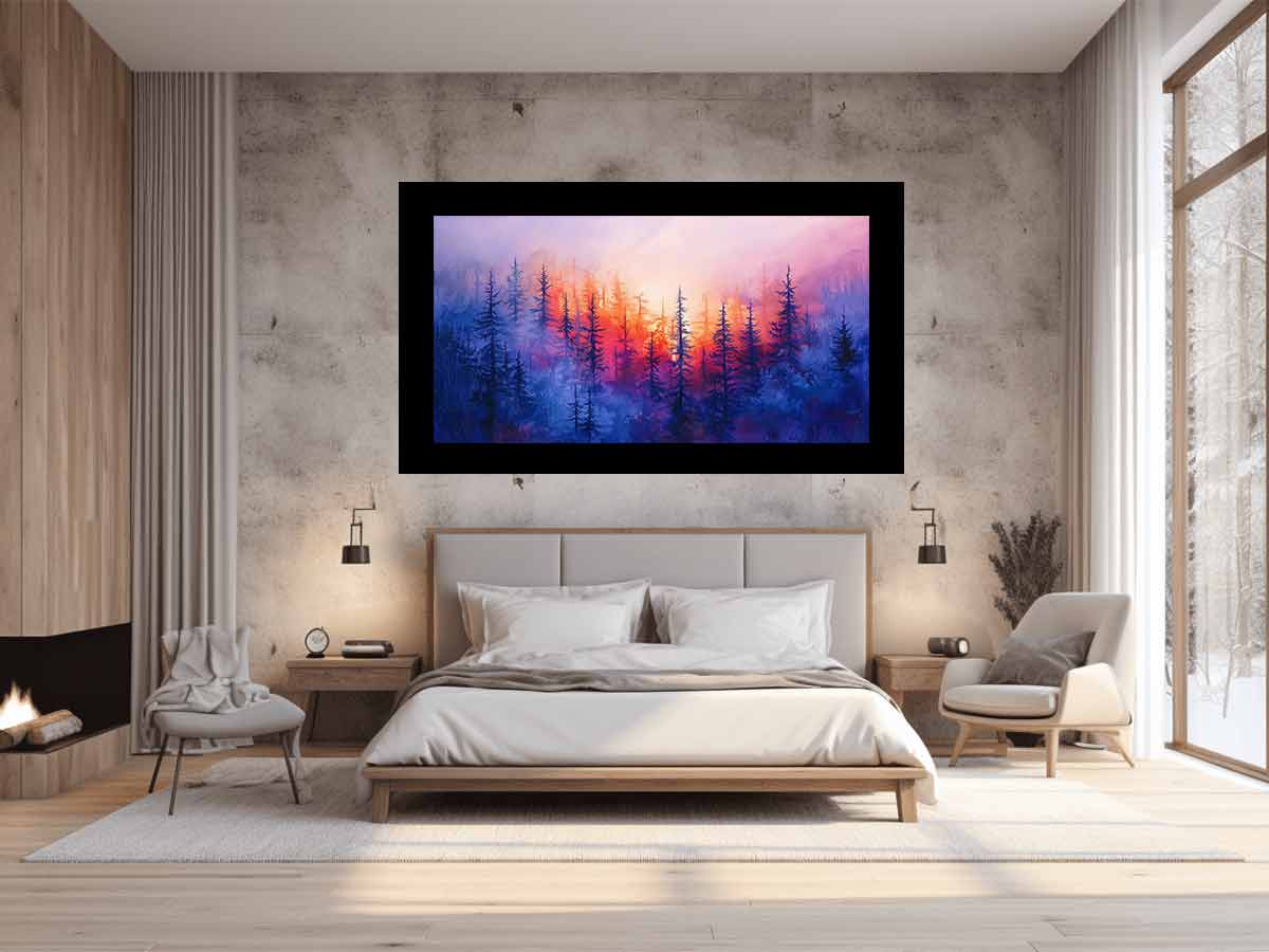 Pine Tree Canvas Painitng Art Print-1