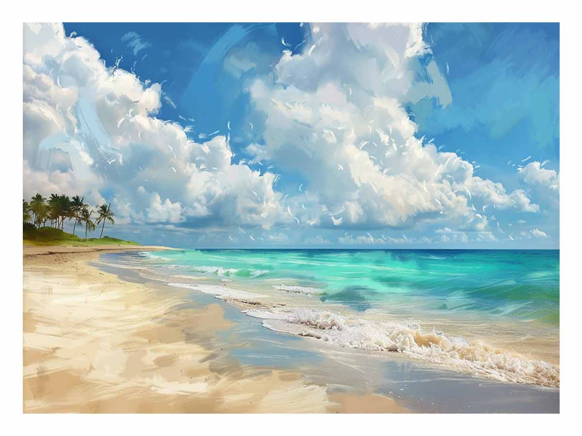 Beach Landscape Canvas Art Print-0
