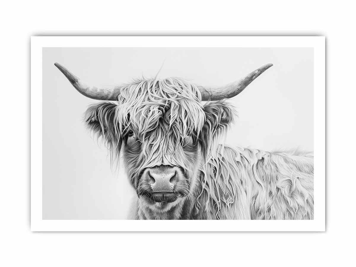 Scotland Highland Cow Canvas Art Print-8