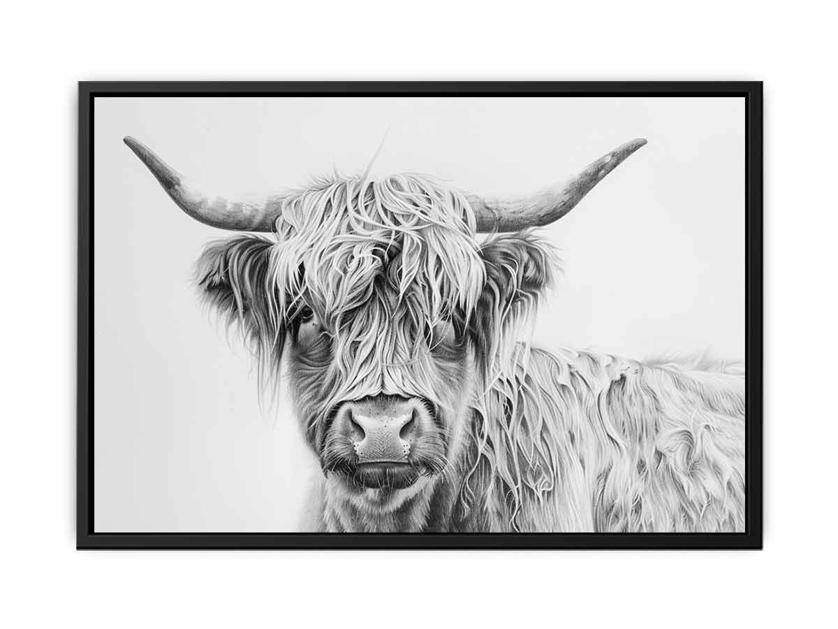 Scotland Highland Cow Canvas Art Print-4