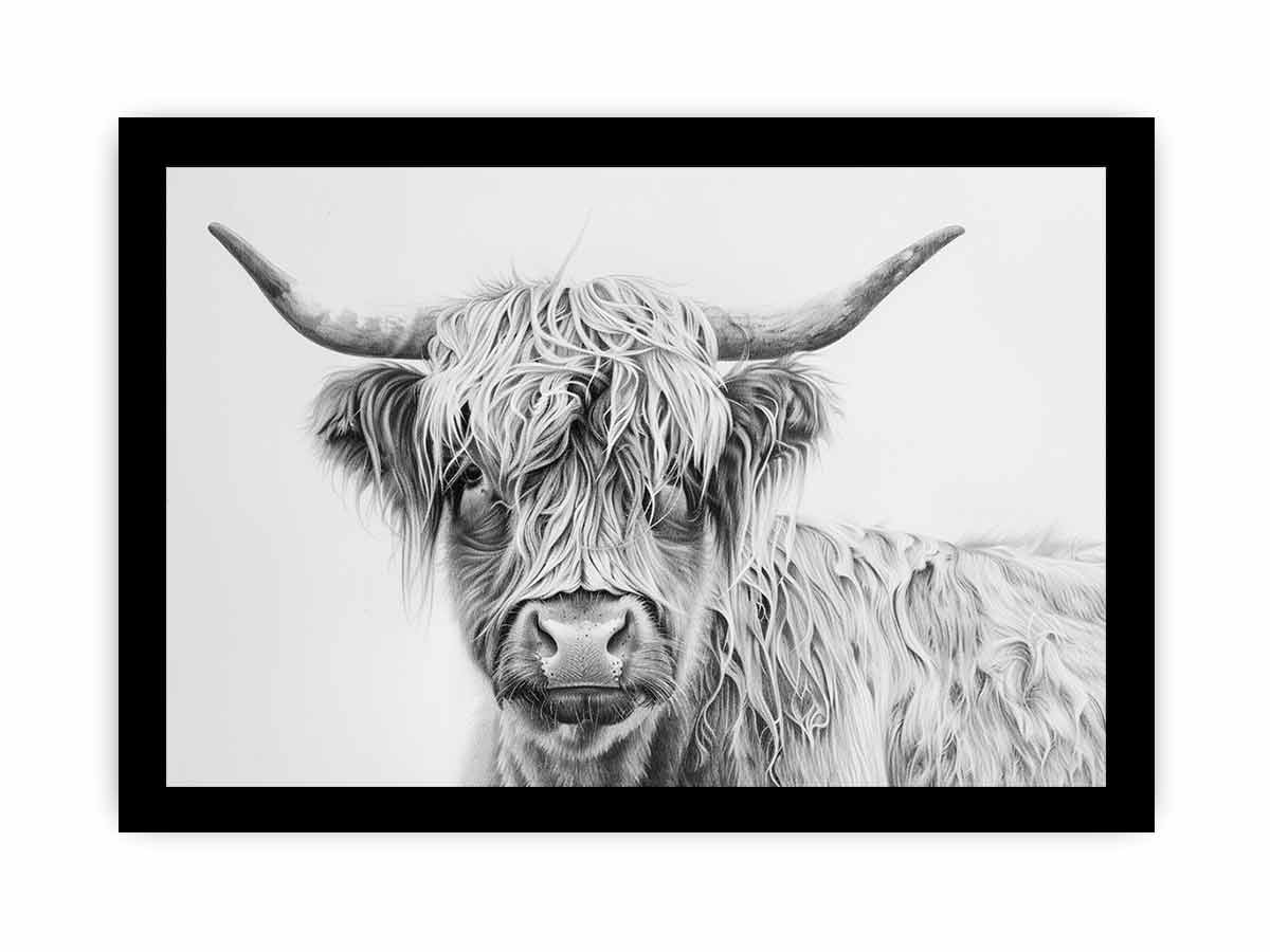 Scotland Highland Cow Canvas Art Print-7