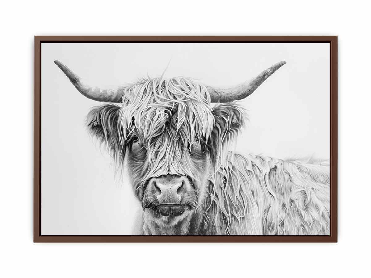 Scotland Highland Cow Canvas Art Print-6