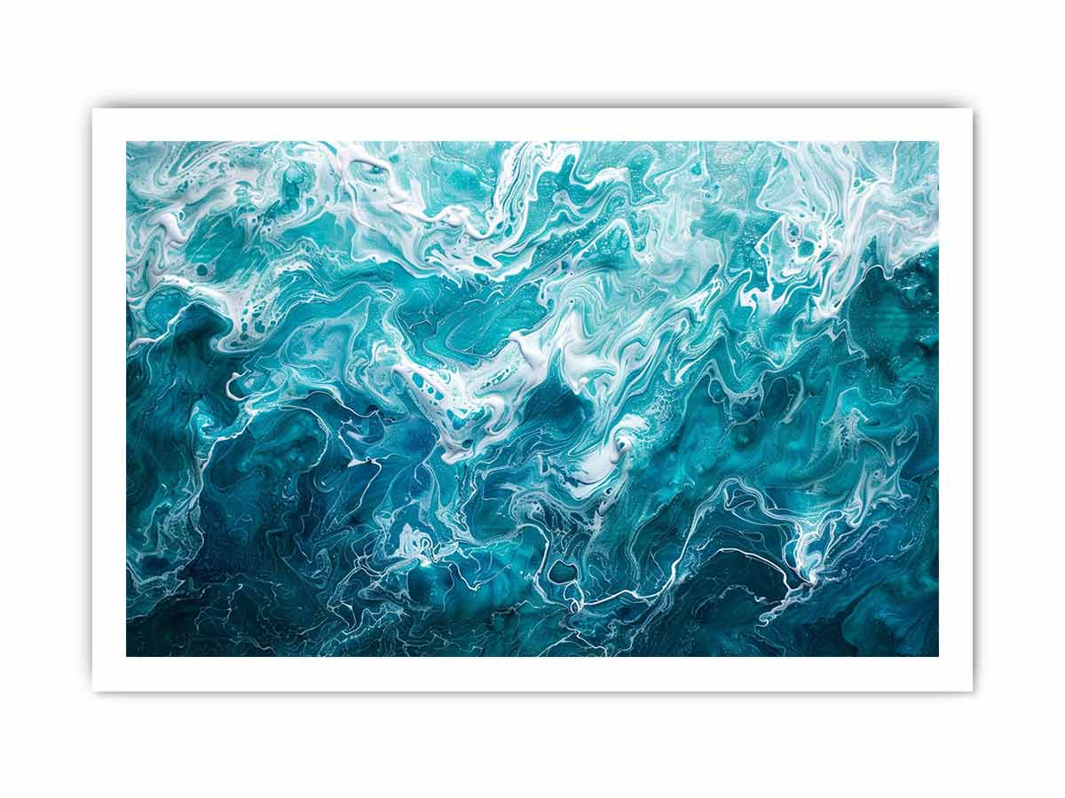 Teal Blue Canvas Art Print-8