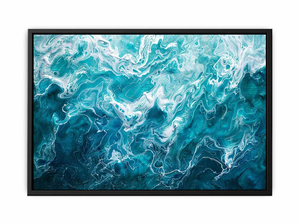 Teal Blue Canvas Art Print-4