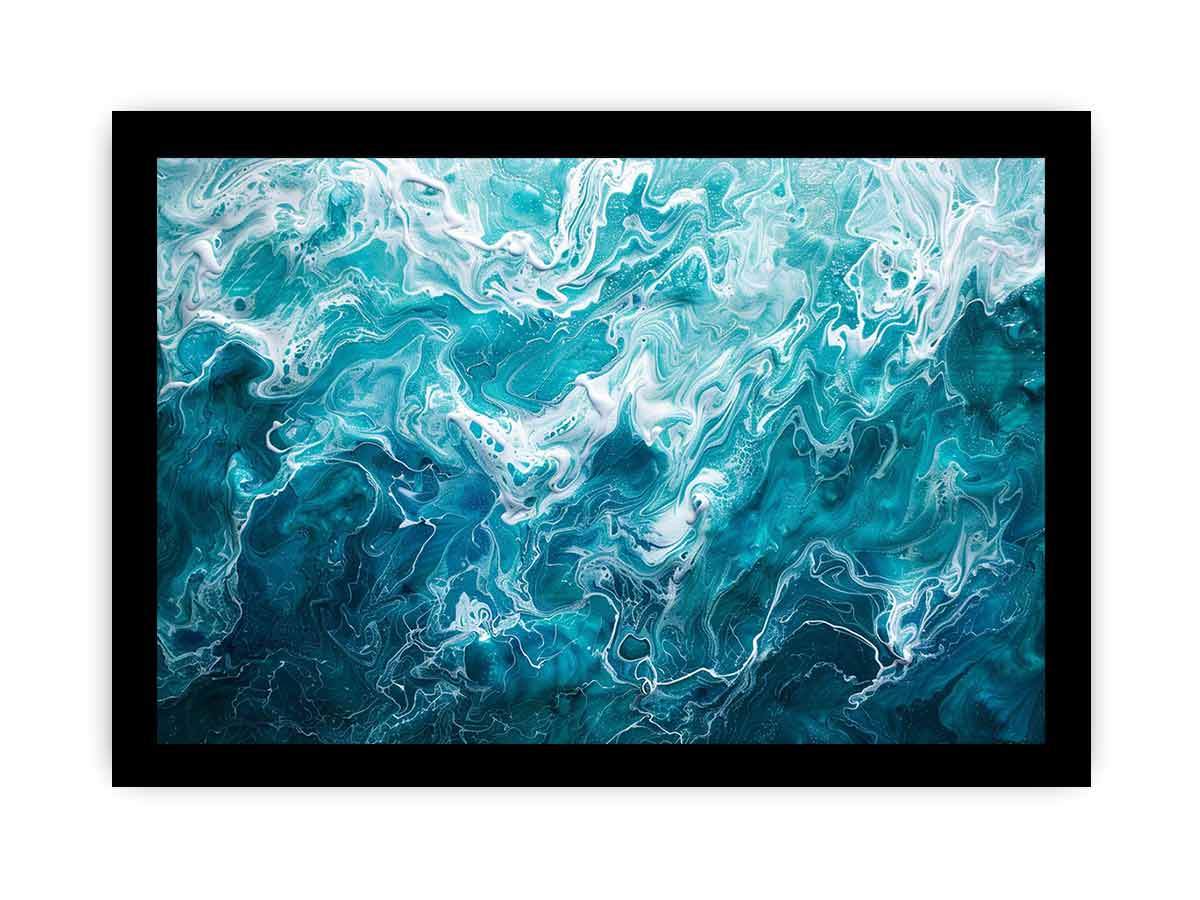 Teal Blue Canvas Art Print-7