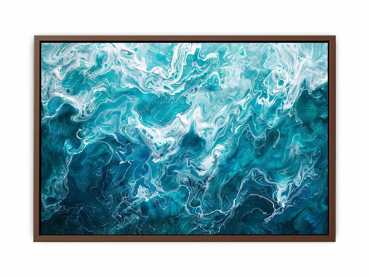 Teal Blue Canvas Art Print-6