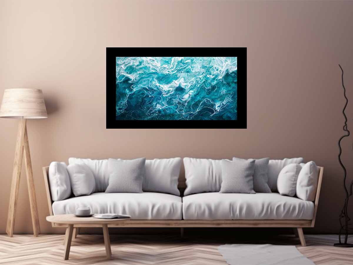 Teal Blue Canvas Art Print-2