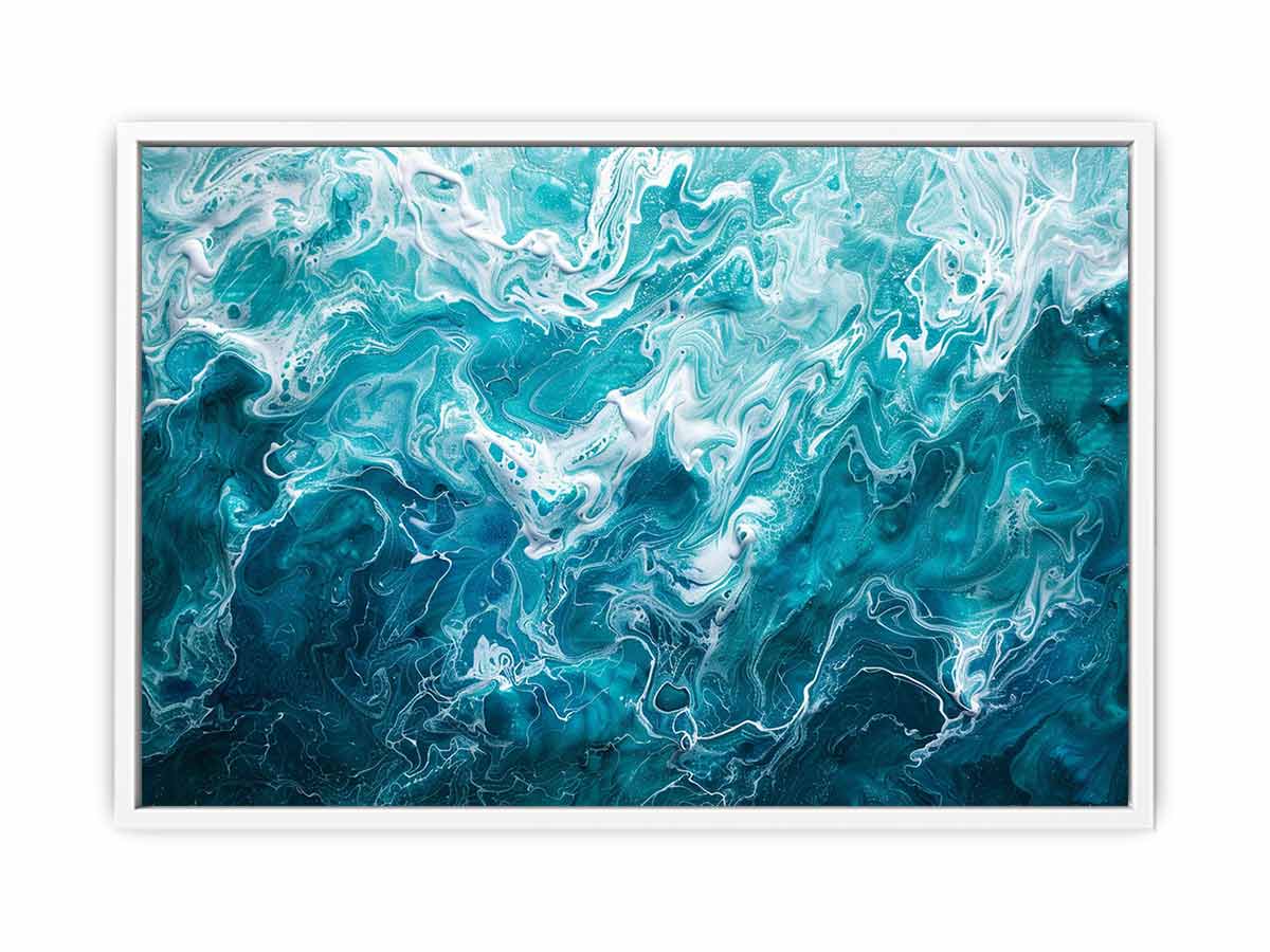 Teal Blue Canvas Art Print-5