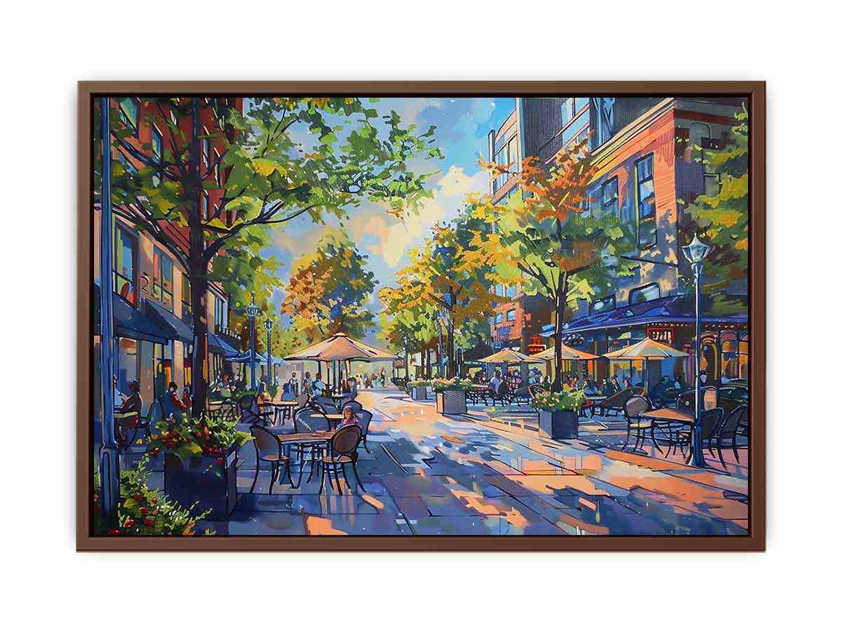 Street  Cafe Fine Art   Canvas Painting-6