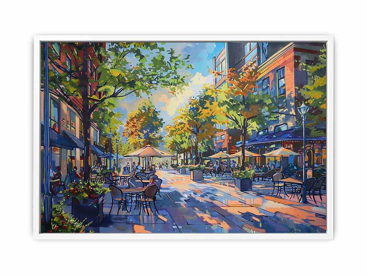 Street  Cafe Fine Art   Canvas Painting-5