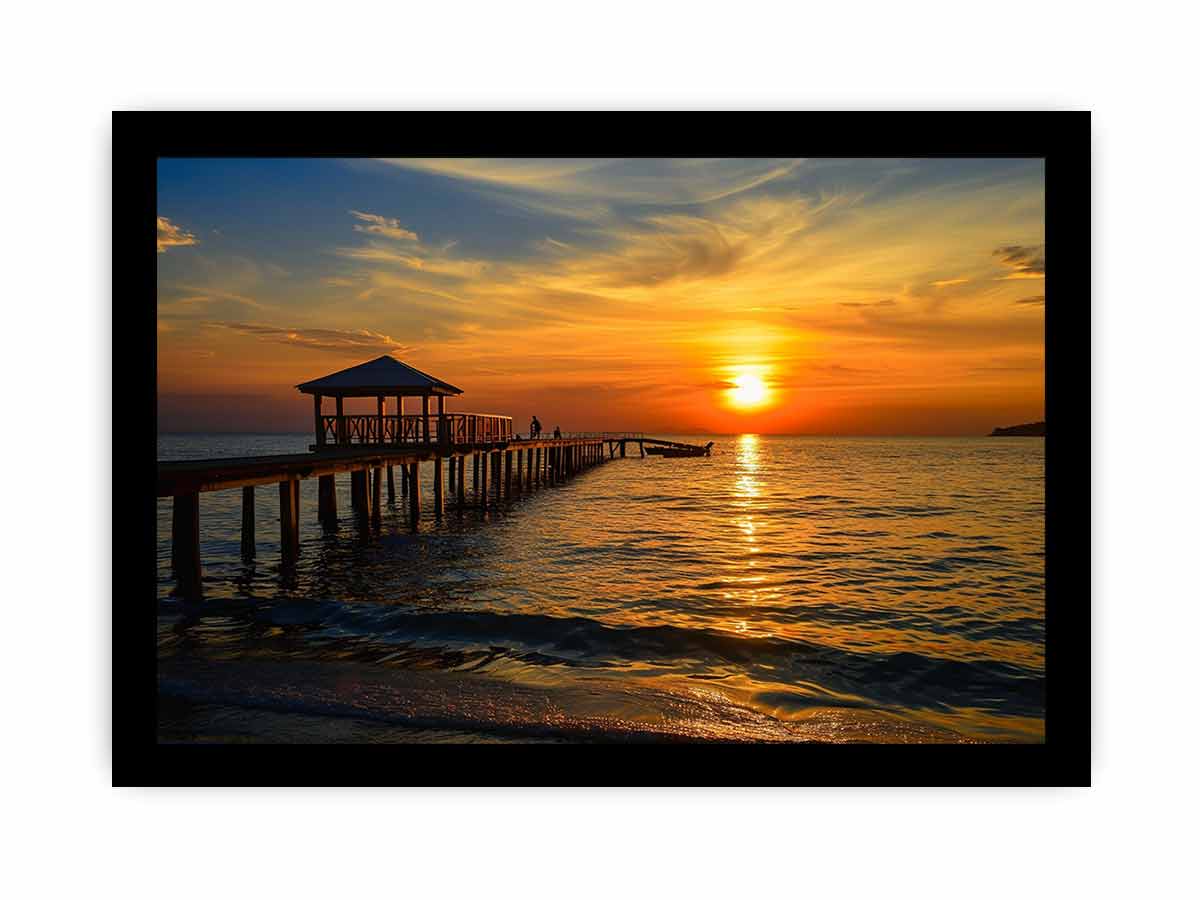 Sunset Pier Canvas Art Print-7