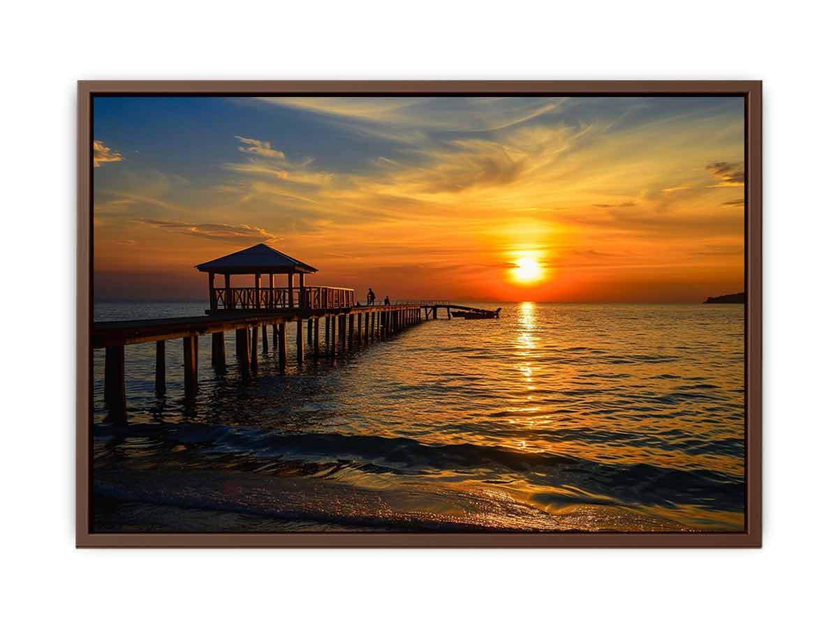 Sunset Pier Canvas Art Print-6