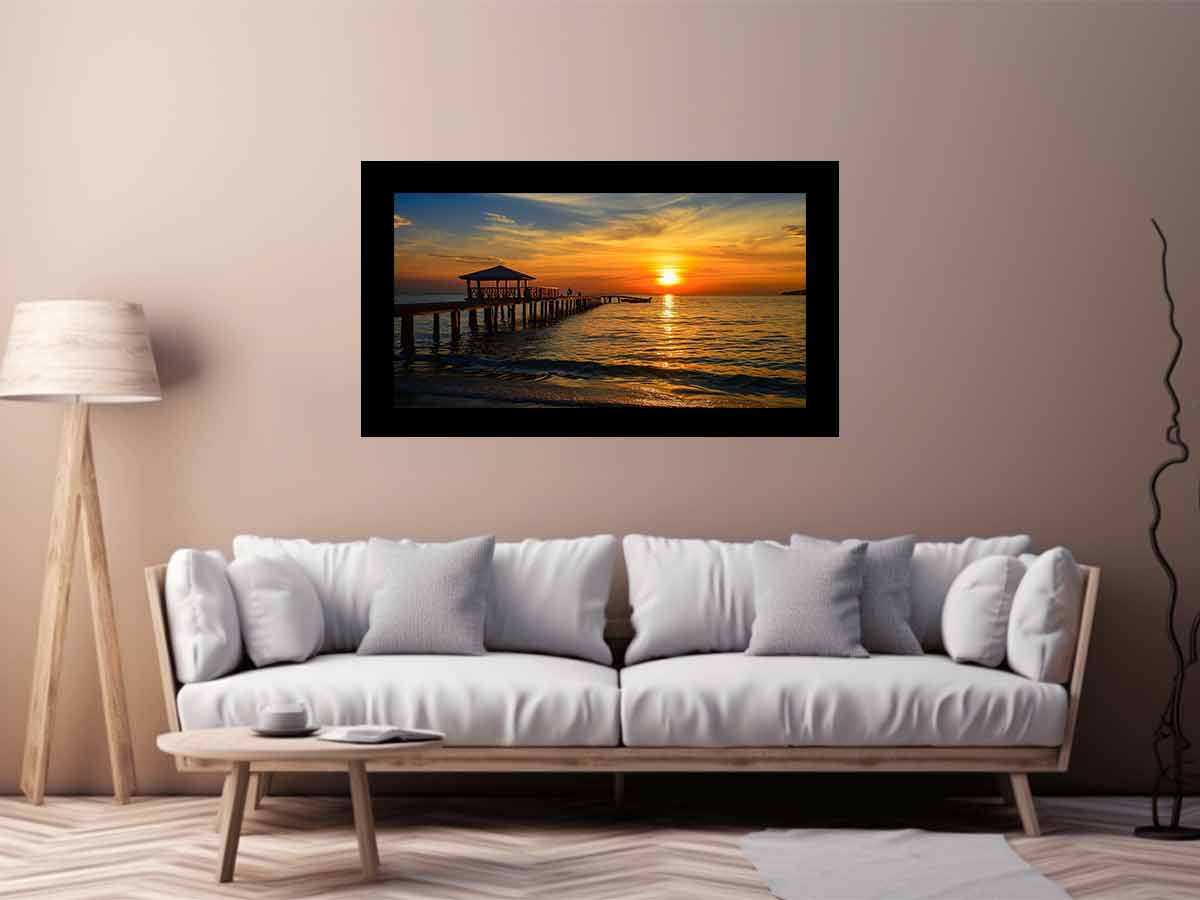 Sunset Pier Canvas Art Print-2