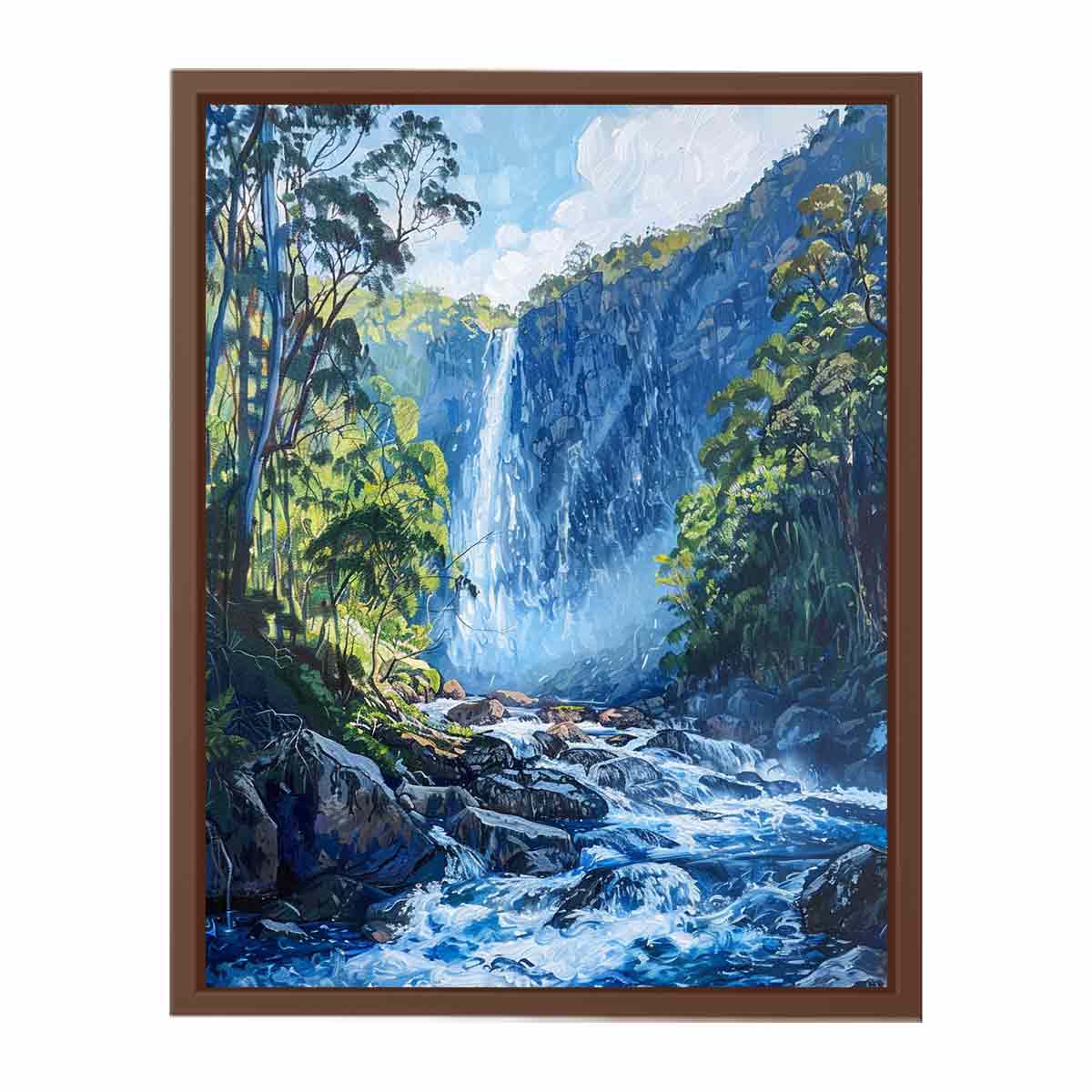 Water Falls Canvas Painitng Print-6