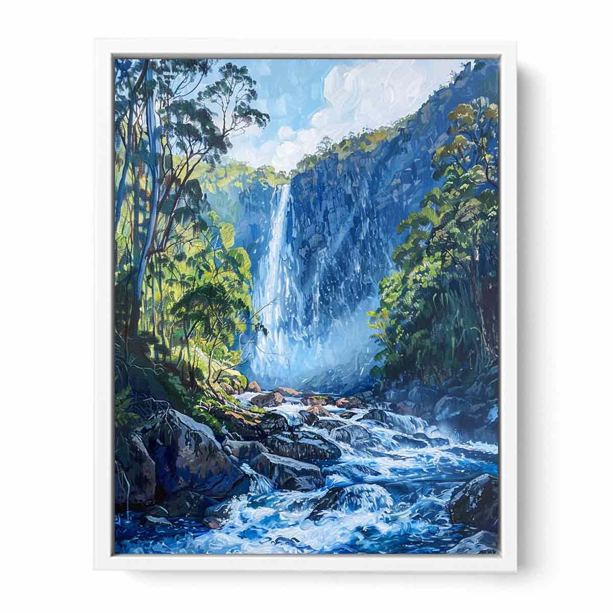 Water Falls Canvas Painitng Print-5