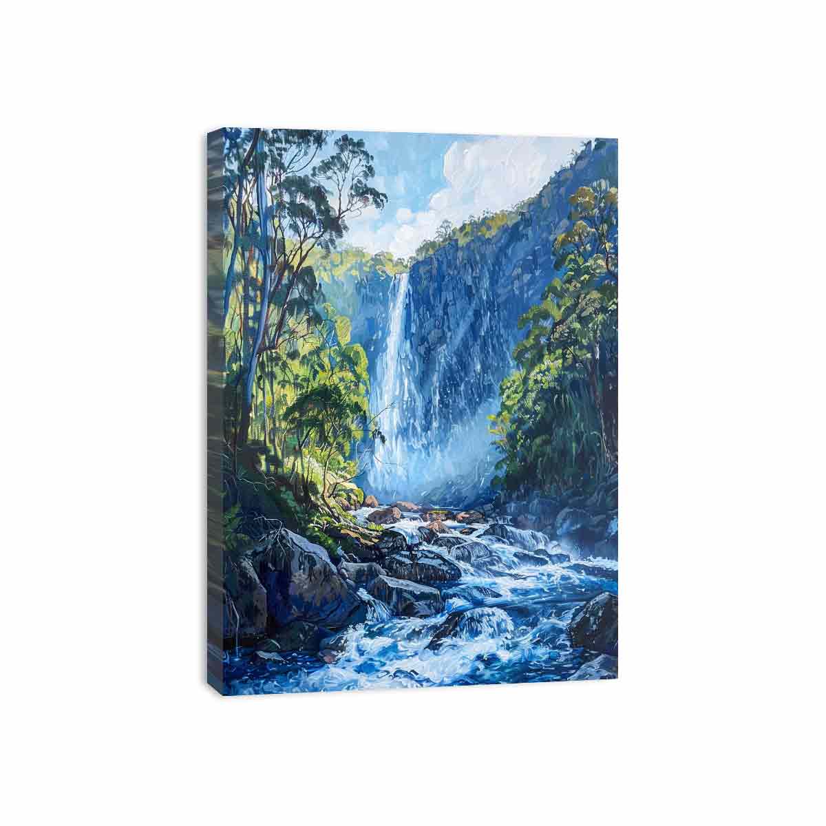 Water Falls Canvas Painitng Print-3
