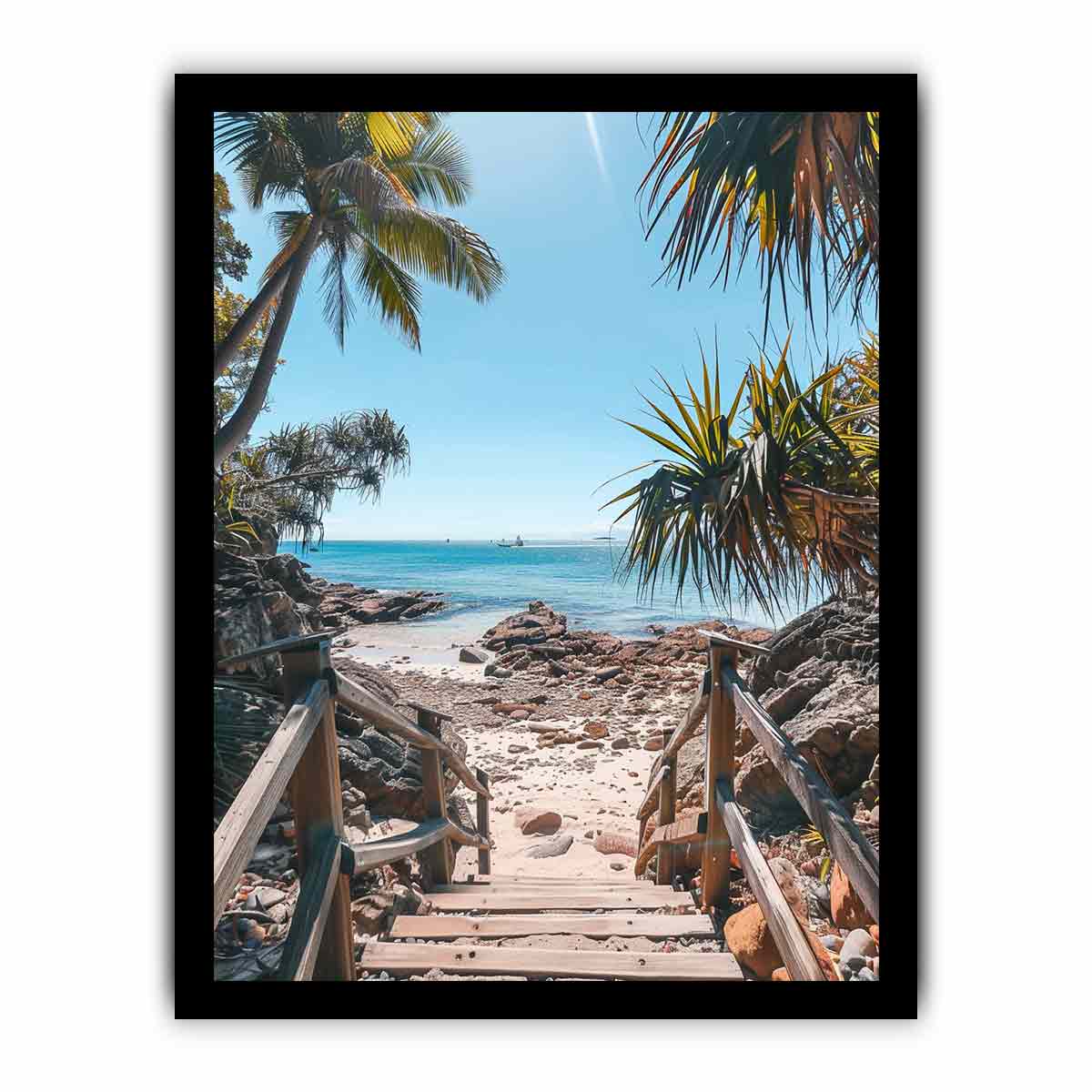 Beach Steps Canvas Art Print-7