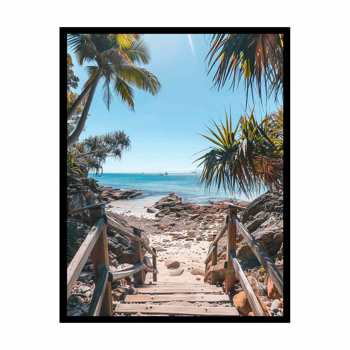 Beach Steps Canvas Art Print-4