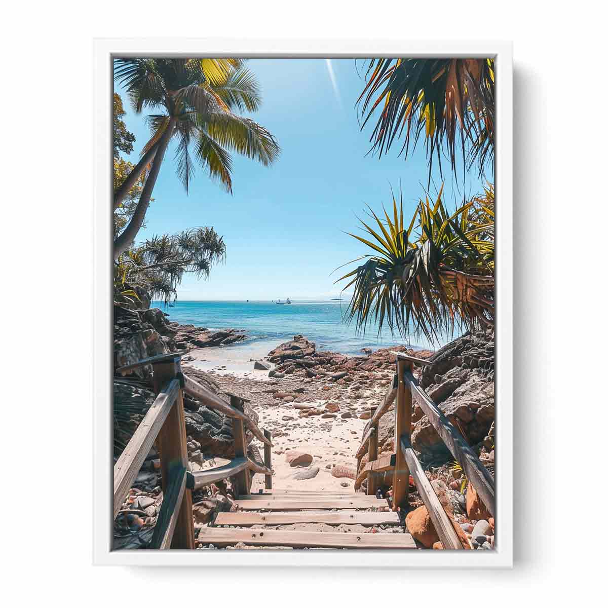 Beach Steps Canvas Art Print-5