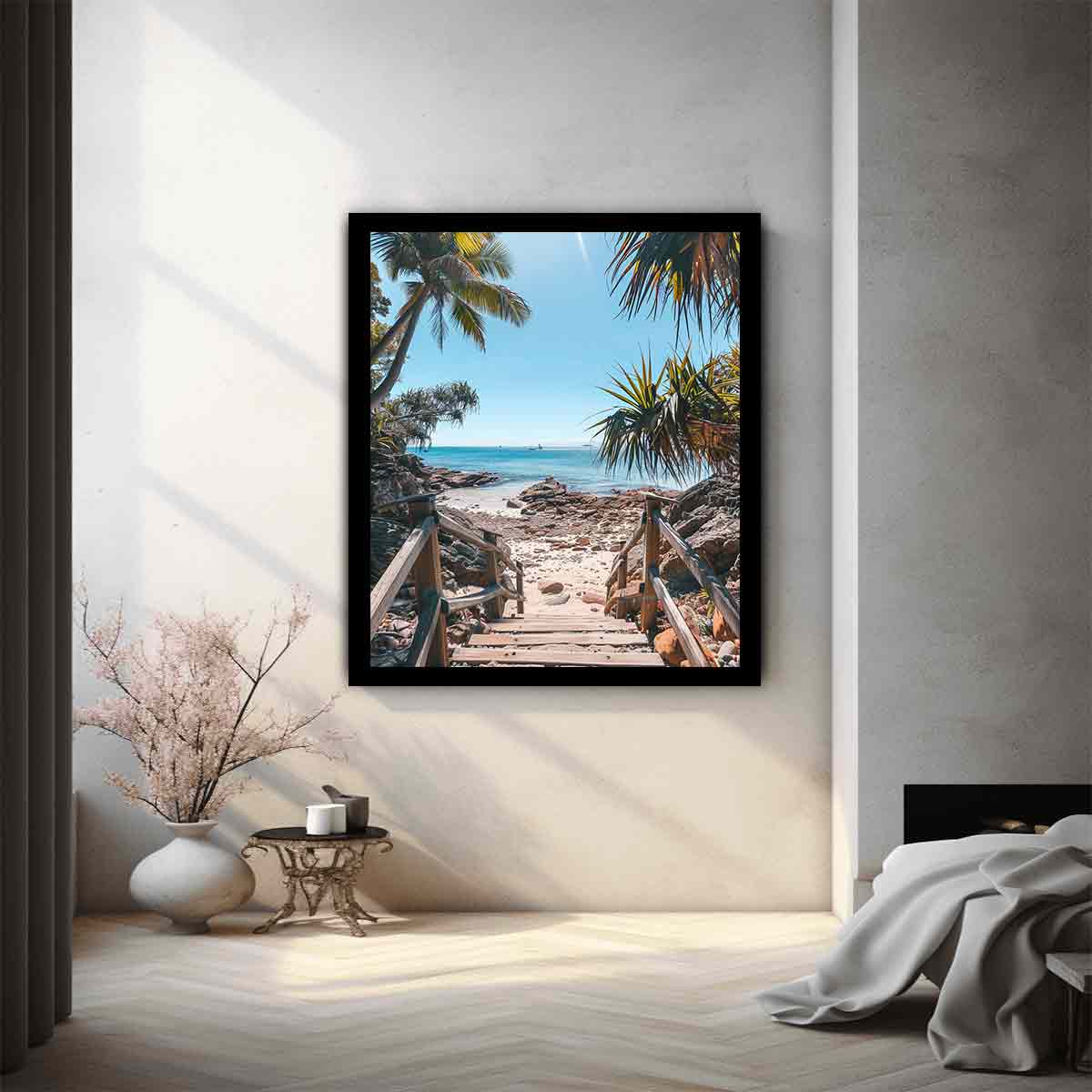 Beach Steps Canvas Art Print-1