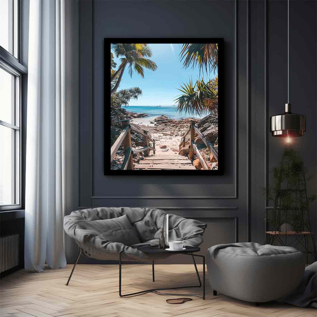 Beach Steps Canvas Art Print-2