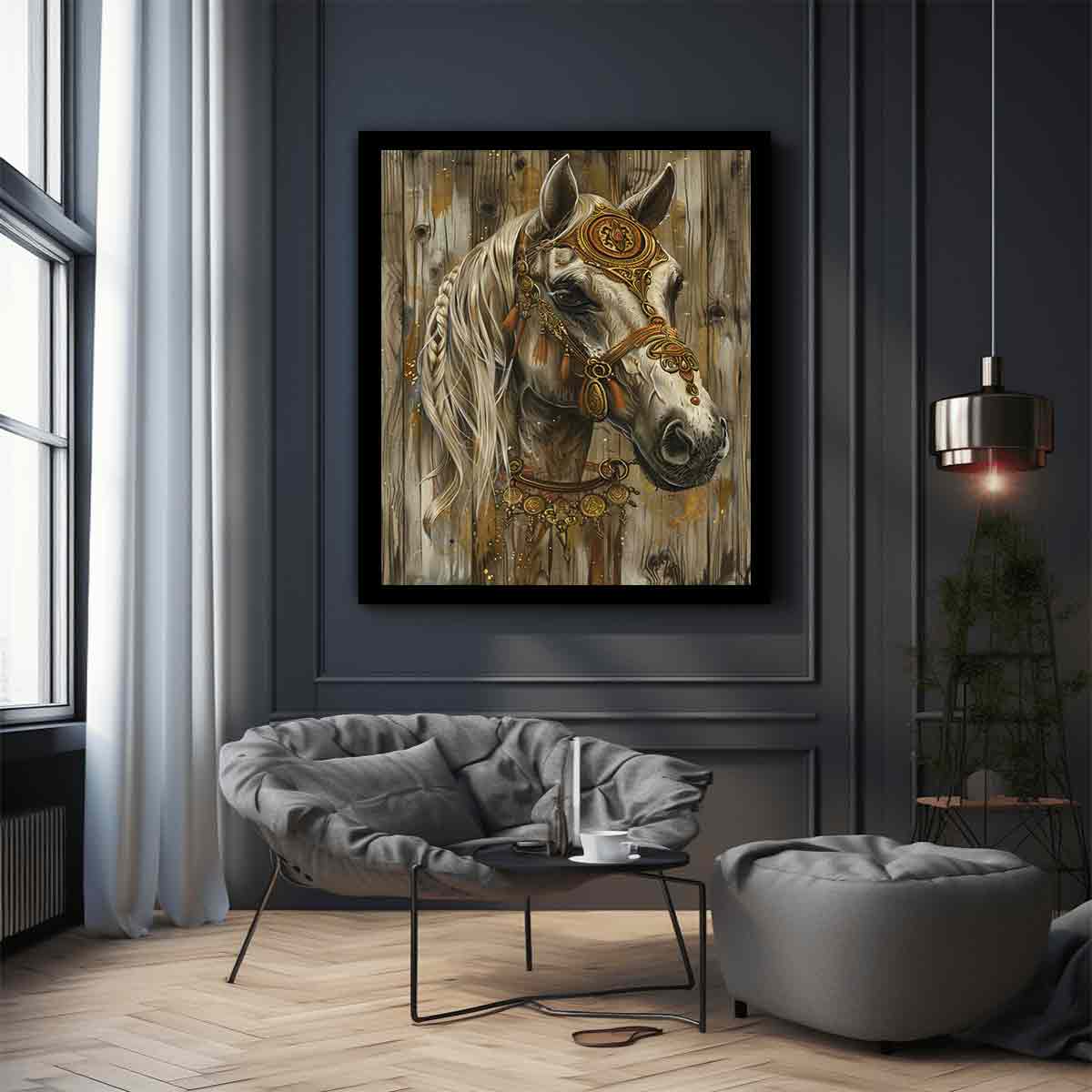 Horse  Painitng Wall Art &   Print-2