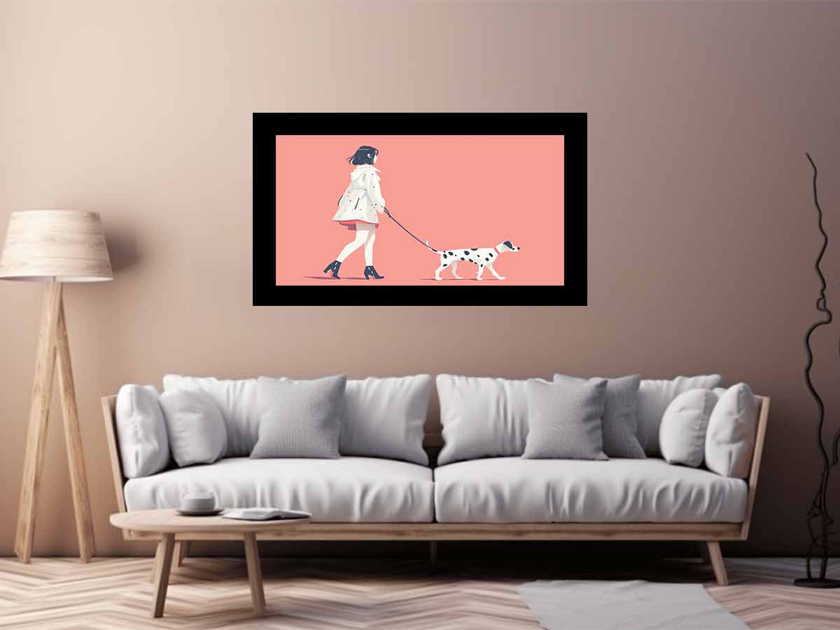 Morning walk Canvas Art Print-2