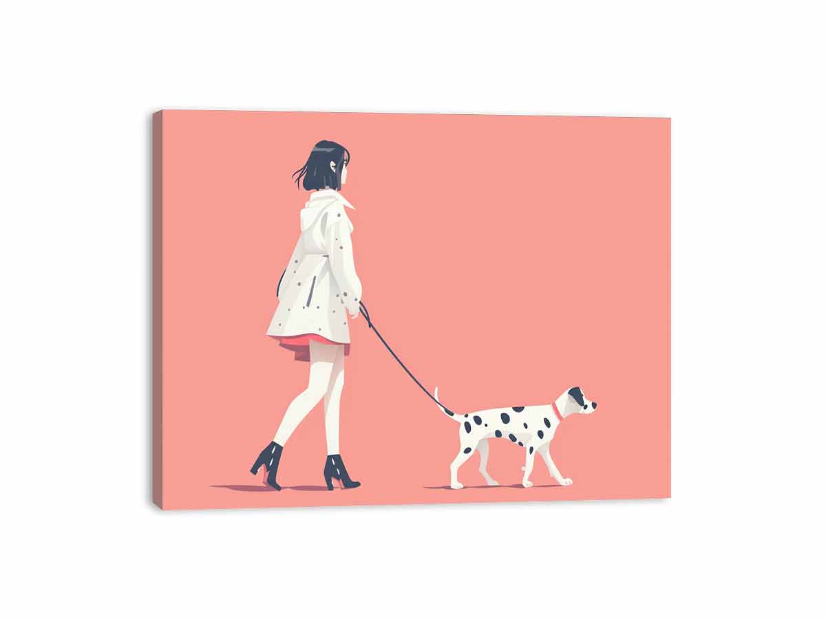 Morning walk Canvas Art Print-3