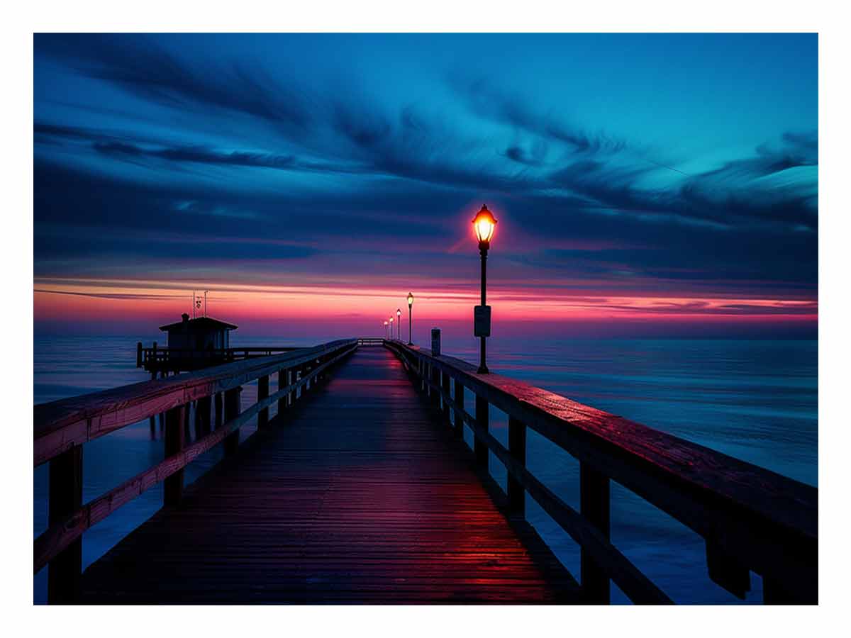 Beautiful Pier Canvas Art Print-0