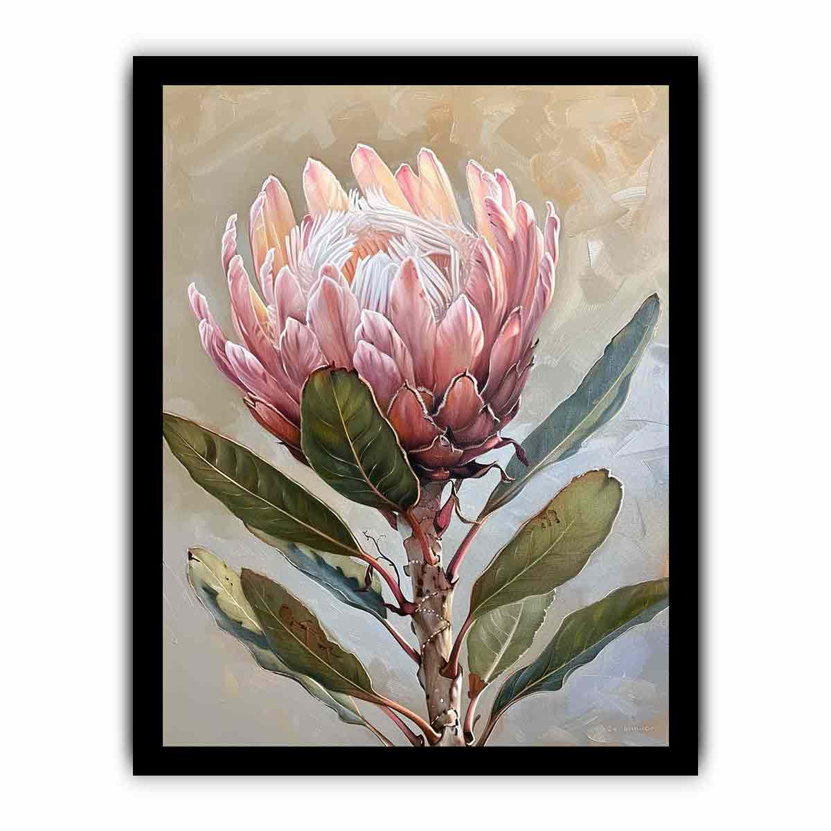 Protea Flowers painting Canvas Art Print-7