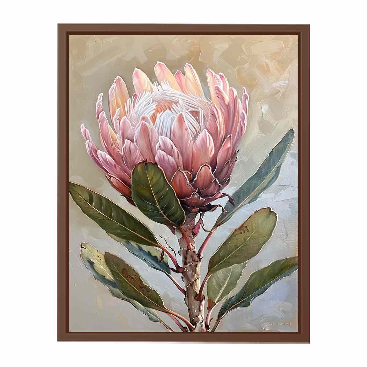 Protea Flowers painting Canvas Art Print-6