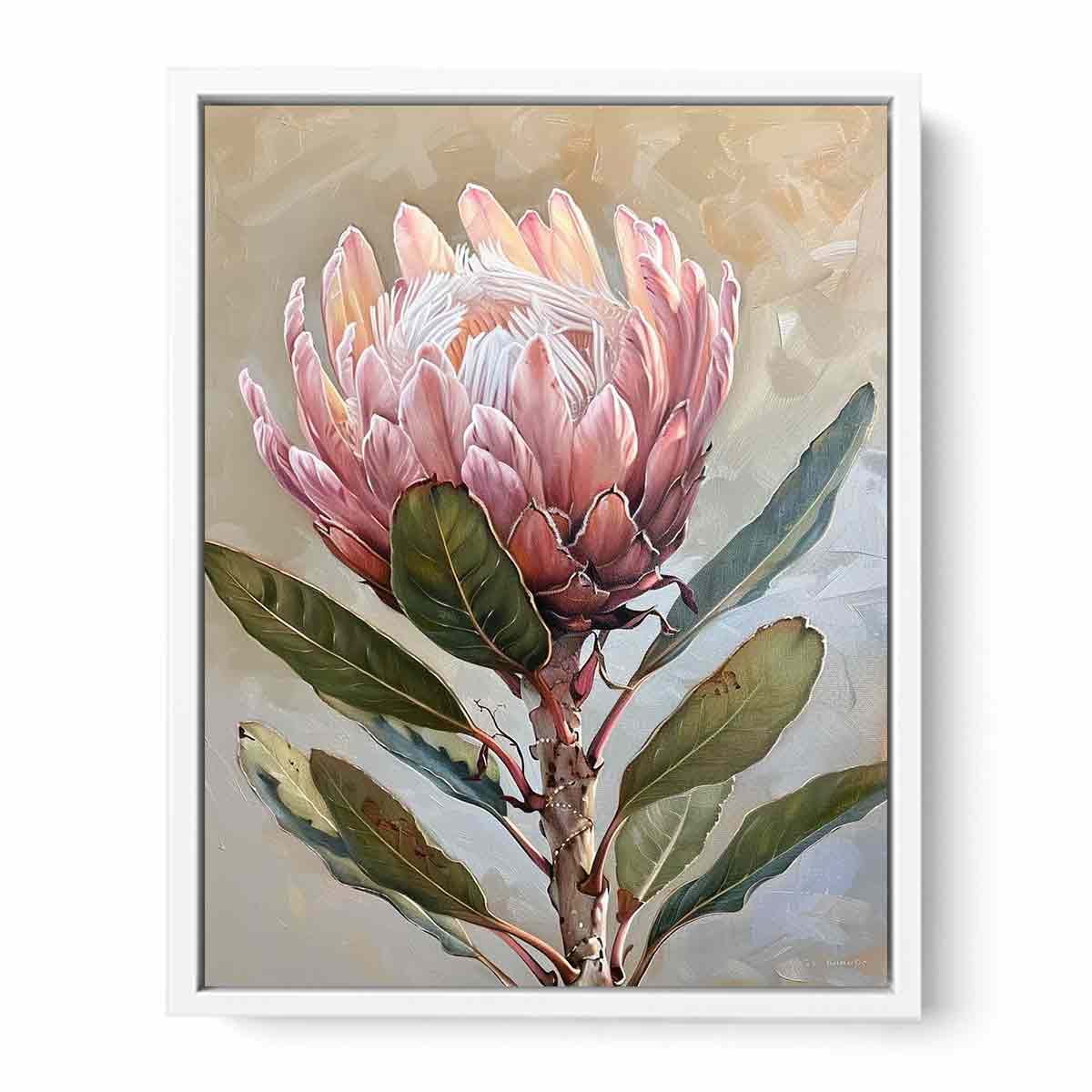 Protea Flowers painting Canvas Art Print-5