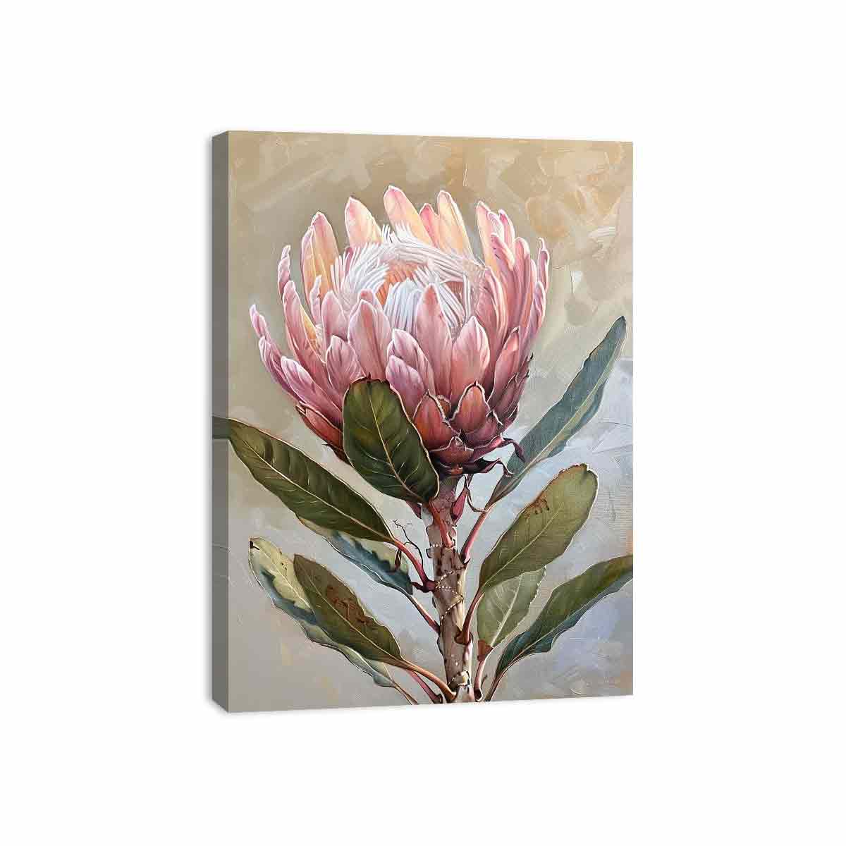 Protea Flowers painting Canvas Art Print-3