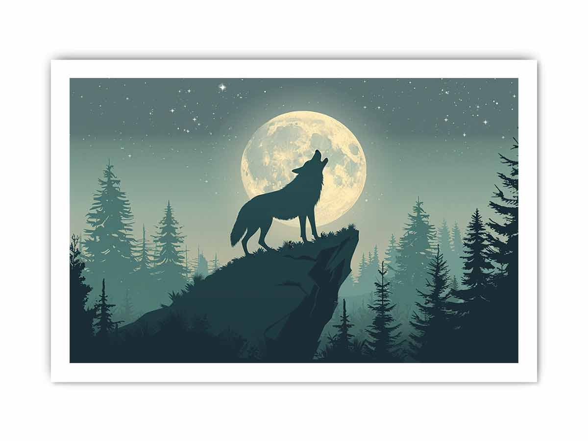 Wolf  Canvas Art  Print Poster-8