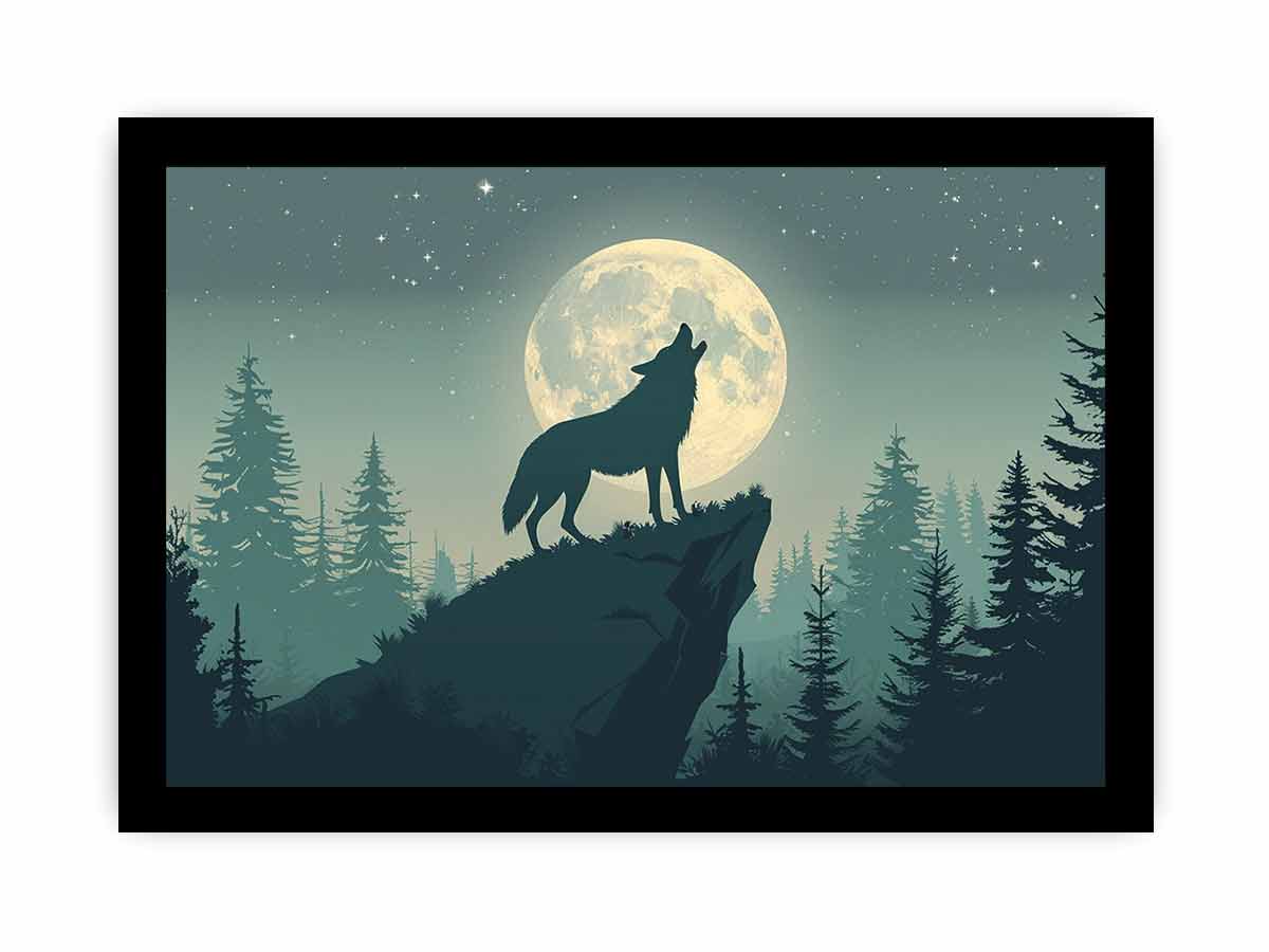 Wolf  Canvas Art  Print Poster-7