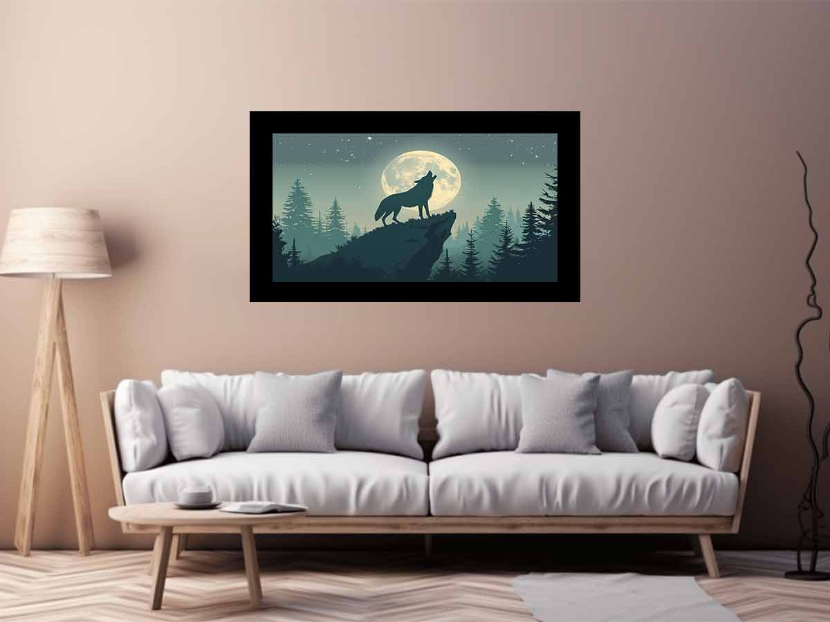 Wolf  Canvas Art  Print Poster-2