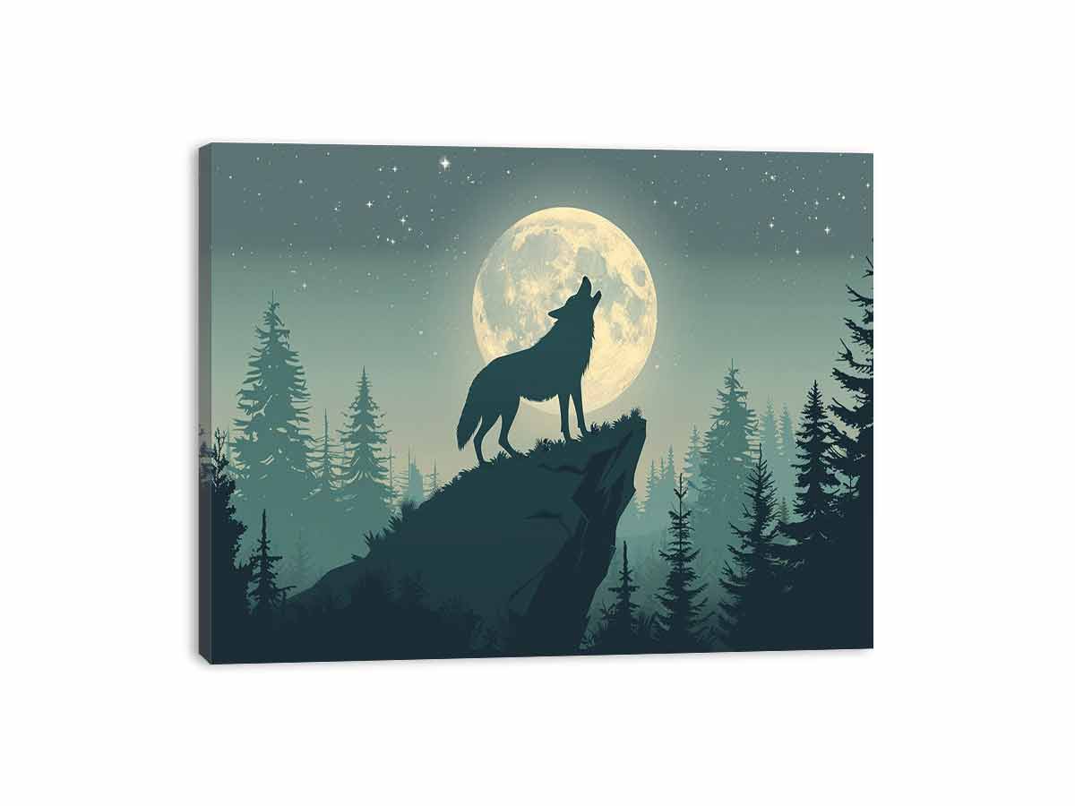 Wolf  Canvas Art  Print Poster-3